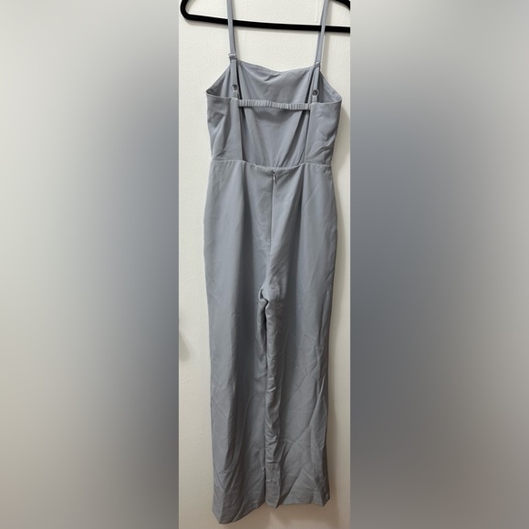 Light blue / silver Watch jumpsuit with square back - Picture 6 of 7